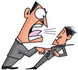 Boss screaming his employee