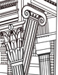 Columns Greek Ionic vector