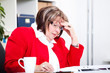 weibliche Arbeitnehmerin unter Stress