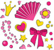 Seamless wallpaper with royal elements for princess