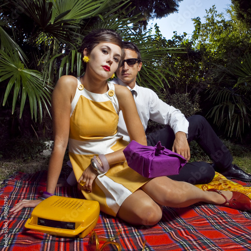 1960s Fashion Video on Photo  Fashion Portrait Of Retro Sixties Style Young Couple    Tommaso