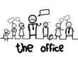 People  with speech bubbles representing a social network