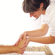 entspannende Fußmassage durch Podologin quadratisch