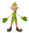 elf the santa helper cartoon in give me a huge hug