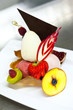 Dessert, glace, crème glacée, fruits, sorbets