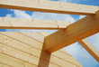 Main Interior Beam, Partially Constructed Wood House