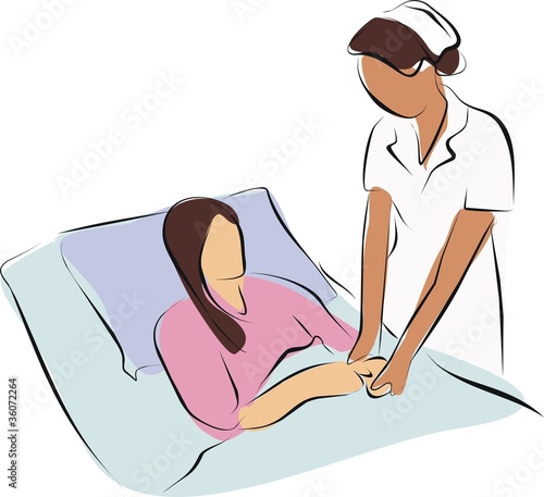 Illustration: nure care with patient nure care with patient