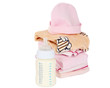 clothing and baby milk bottle