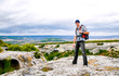 happy man on the mountain
