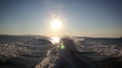 Video: Sunset with fast high waves behind boat with CANON Mkll Sunset with fast high waves behind boat with CANON Mkll