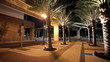 Walking down a Miami city street at night