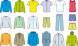Vektor: Men's clothes isolated - Vector Men's clothes isolated - Vector