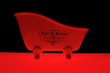 Photo: bath decoration red on black background bath decoration red on black background