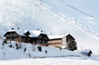 wooden house in alps