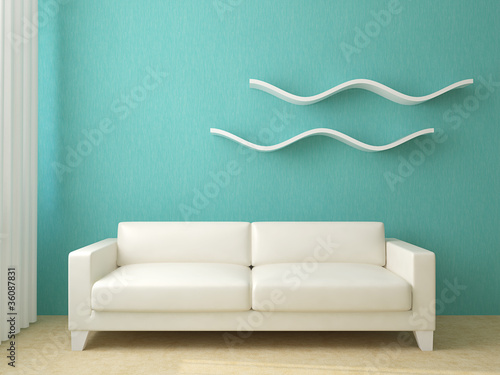Illustration: Modern living-room. Modern living-room.