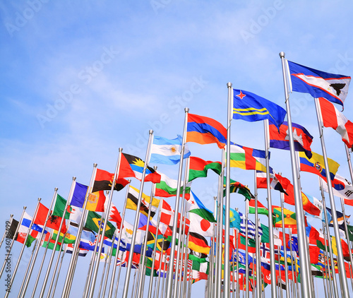 Photo: The World Each Nation National flags The World Each Nation National flags