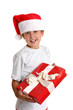 happy child with Christmas gift