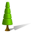 Green tree in plastic design Green tree in plastic design