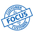 CUSTOMER FOCUS Stamp (service hotline assistance client support)