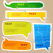 Colorful paper bubble for speech