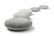 Pebbles isolated on white background