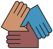 Hands linked, friendship, business
