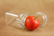 Photo: jar and red apple jar and red apple