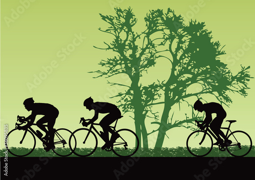 Vector: Proffesional cyclists Proffesional cyclists