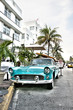 Classic american car on South Beach, Miami