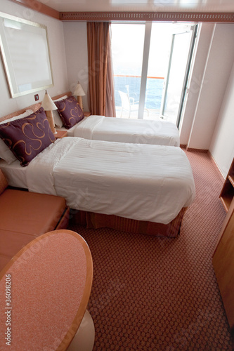 Photo: hotel room on cruise liner - two bed room hotel room on cruise liner - two bed room