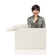 Ethnic Female Popping Out and Thinking Outside The Box