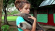 girl and baby anteater