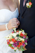 bouquet and wedding ring