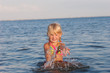 splashing in the water child