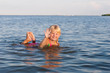 splashing in the water child