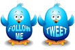 Pulcini Uccelli Blu Cartoon-Blue Birds Chicks-Vector