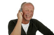 Laughing man on the phone