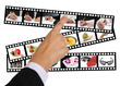 Foto: Hand and filmstrips Hand and filmstrips