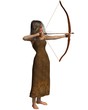 Wood Elf Archer Girl with Bow and Arrow Wood Elf Archer Girl with Bow and Arrow