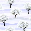 winter garden tree snow covered seamless background