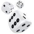 Dices in mid air