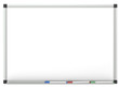 Blank Whiteboard with 3x marker pen, for copy space.  Isolated