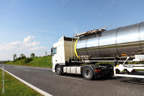 Photo: A big fuel tanker truck A big fuel tanker truck