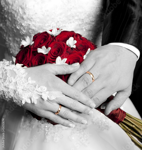 Photo: The hands of just married The hands of just married