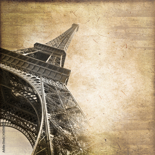 Photo: Tour Eiffel vintage, format carré Tour Eiffel vintage, format carré