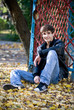 young man in autumn