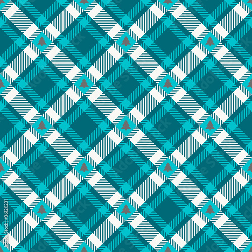  Seamless Pattern Turquoise Check Grey Xmas Trees Diagonal