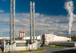 Factory with a chimney and smoke Factory with a chimney and smoke