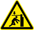 Warnschild Warnzeichen Hindernis Oben Gefahrenstelle