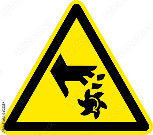 Vektor: Warnschild Warnzeichen Handverletzung Schnittverletzung Warnschild Warnzeichen Handverletzung Schnittverletzung